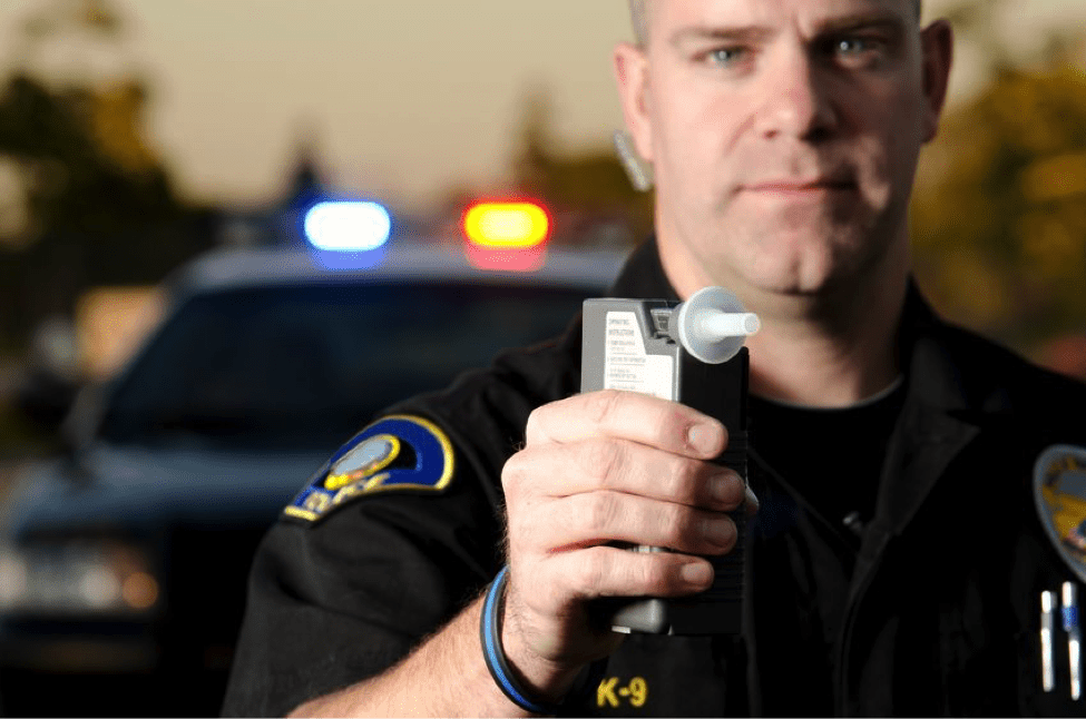 Police Officer with Breathalyzer